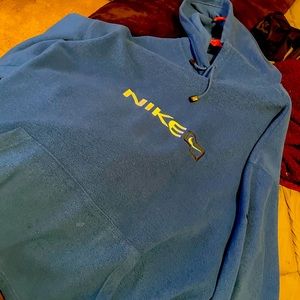 I have a NIKE sweatshirt size XXL, blue in color, very comfortable